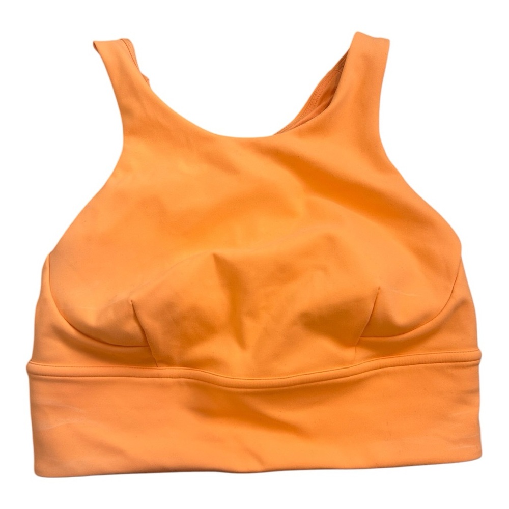 NWT Lululemon Wunder Train Long Line Bra Orange Size 6 C/D Cup Athletic Racer - Picture 1 of 9
